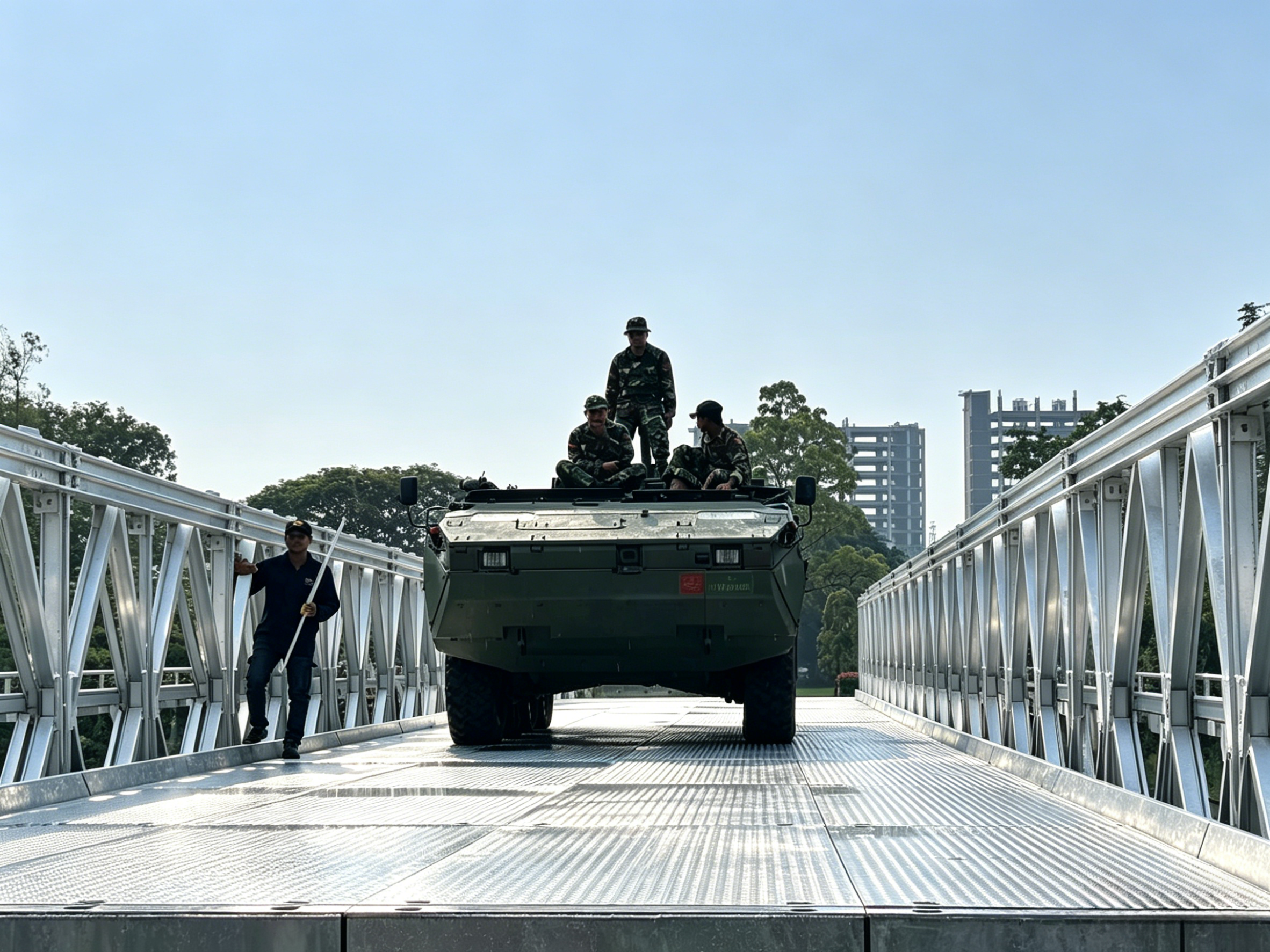 Ponte Bailey indonesiano zincato a doppia fila rinforzato tipo 200 a doppio strato